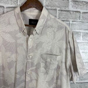 RAILS Carson Garden Sands Linen Blend Floral Casual Button Up Shirt Mens XL
